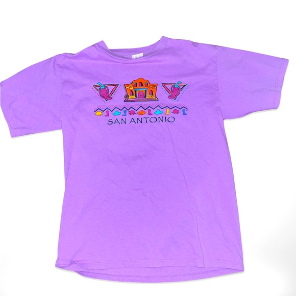 San Antonio Texas Vintage Puff Ink 90’s Tourist Tee: Single Stitch Shirt: Med - Picture 1 of 4